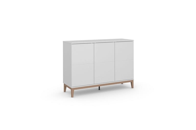 Skänk Pelle 120x41x85 cm, Vit/Wotan ek - 120x41x85 cm, Vit/Wotan ek - Förvaring - Förvaringsmöbler - Sideboard & skänk