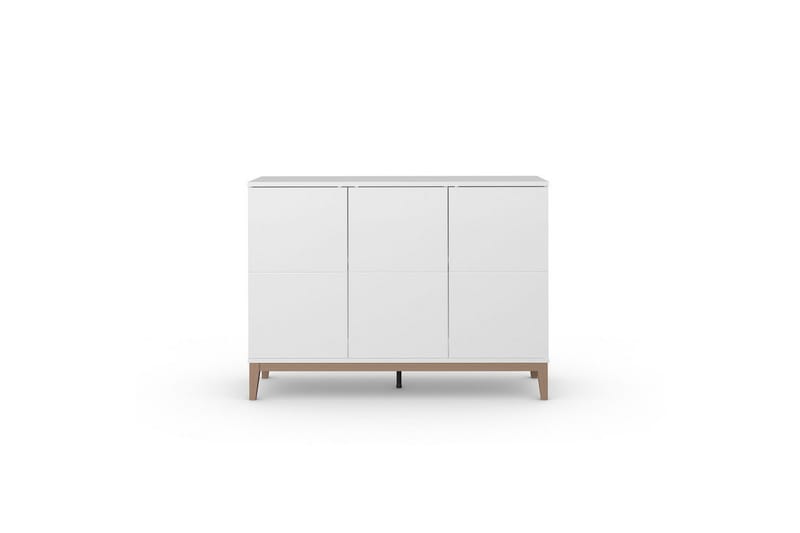 Skänk Pelle 120x41x85 cm, Vit/Wotan ek - 120x41x85 cm, Vit/Wotan ek - Förvaring - Förvaringsmöbler - Sideboard & skänk