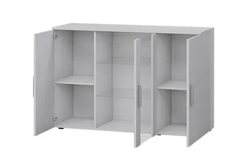 Soho Byrå 41x120 cm LED-belysning - Ek/Svart/Vit/Vit LED - Förvaring - Förvaringsmöbler - Byrå