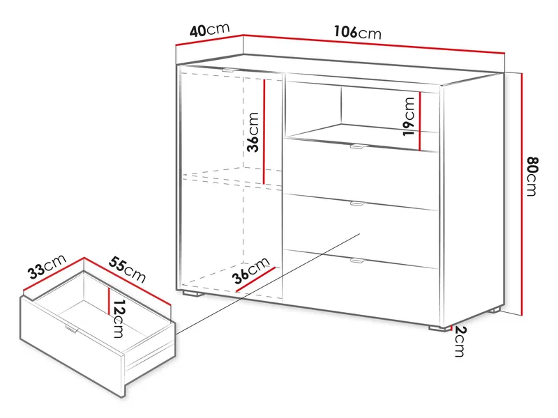 Sovren Byrå 106 cm - Brun - Förvaring - Förvaringsmöbler - Byrå