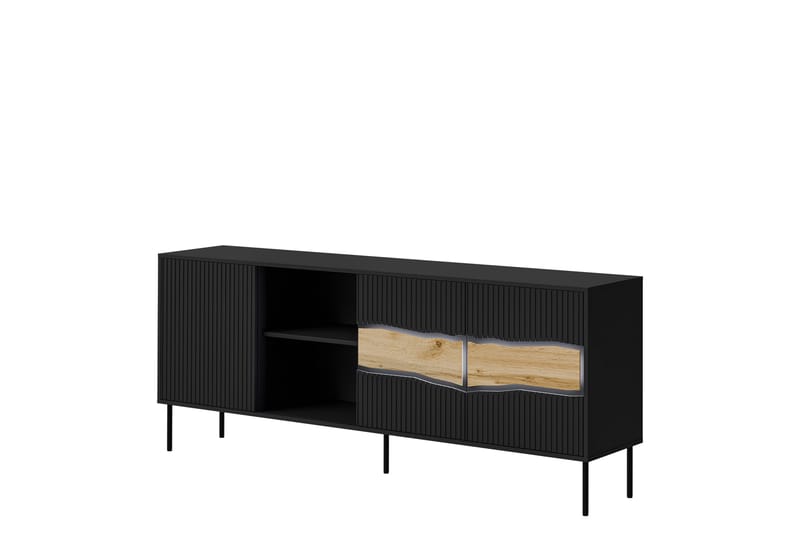Stintino Skänk 190x40 cm - Svart/Brun - Förvaring - Förvaringsmöbler - Sideboard & skänk