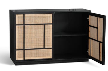 Stockholm skänk med rottingdörrar - 120 cm bred - Svart - Förvaring - Förvaringsmöbler - Sideboard & skänk