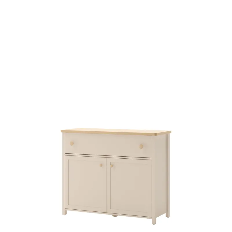 Storys Förvaringsskåp 110x91 cm, Beige, ek