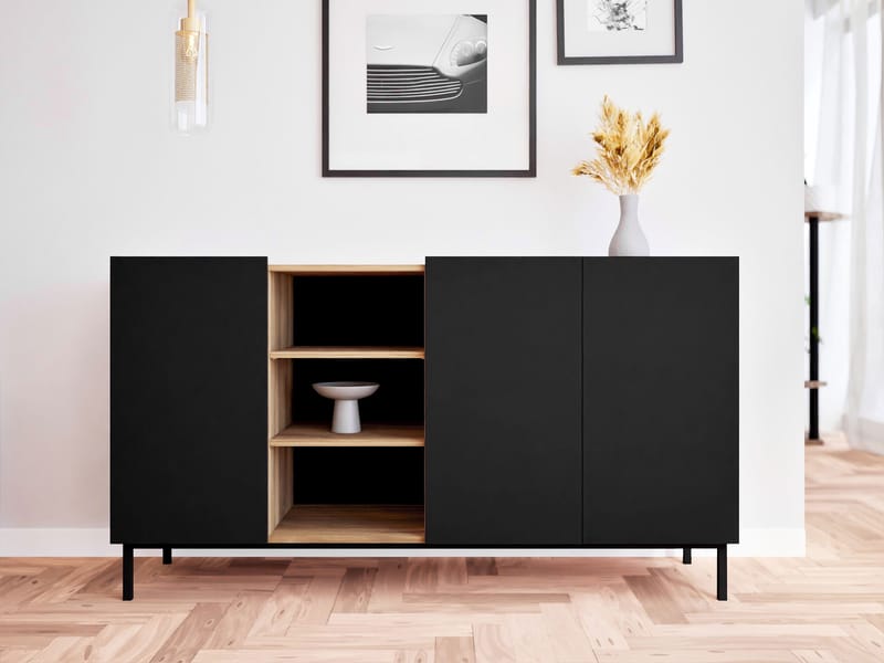Tavrin Skänk 153x44 cm - Svart - Förvaring - Förvaringsmöbler - Sideboard & skänk
