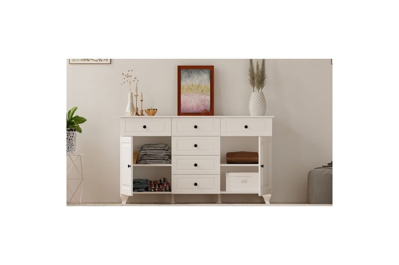 Thoro Hörnbyrå 130 cm - Matt Vit - Förvaring - Förvaringsmöbler - Byrå
