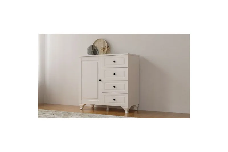 Thoro Hörnbyrå 87 cm - Matt Vit - Förvaring - Förvaringsmöbler - Byrå - Hallbyrå