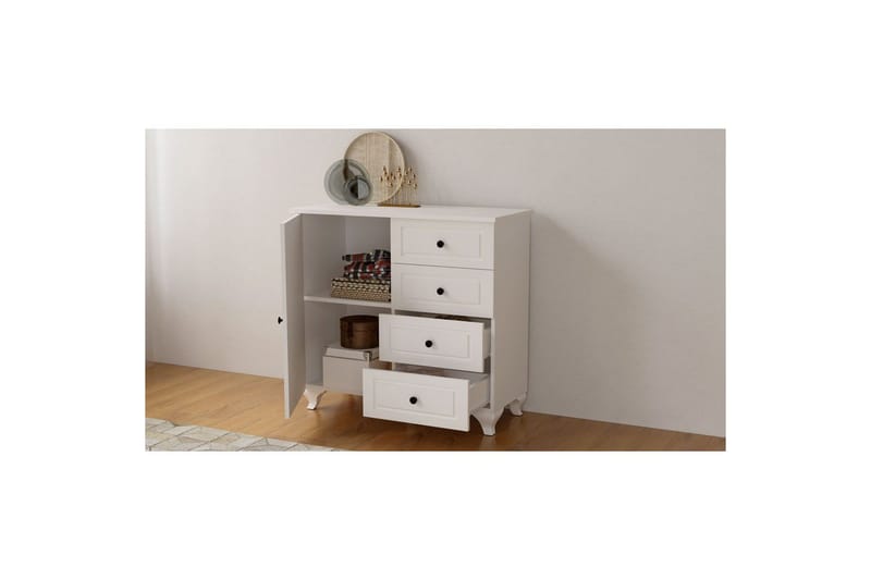 Thoro Hörnbyrå 87 cm - Matt Vit - Förvaring - Förvaringsmöbler - Byrå - Hallbyrå
