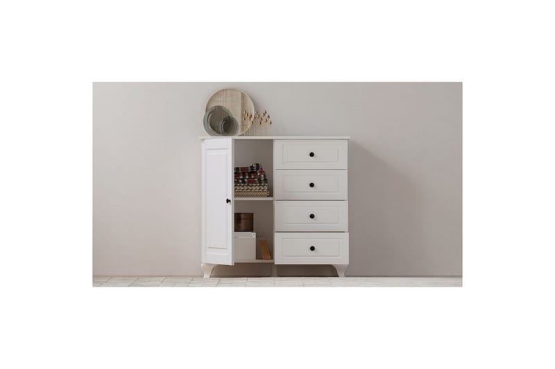 Thoro Hörnbyrå 87 cm - Matt Vit - Förvaring - Förvaringsmöbler - Byrå - Hallbyrå