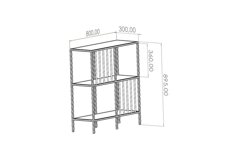 Travos Skänk 80x30 cm - Natur/Transparent - Förvaring - Förvaringsmöbler - Sideboard & skänk