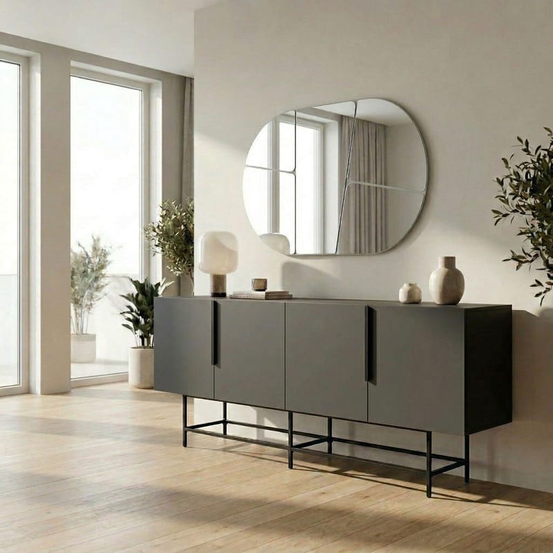 Truvia Konsol 200x77,9x40 cm - Antracit och svart - Förvaring - Förvaringsmöbler - Sideboard & skänk