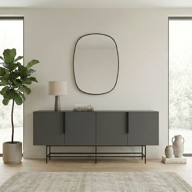Truvia Konsol 200x77,9x40 cm - Antracit och svart - Förvaring - Förvaringsmöbler - Sideboard & skänk