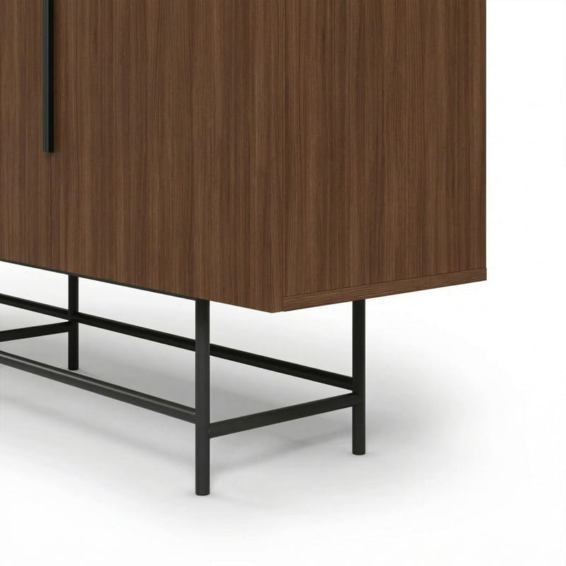 Truvia Konsol 200x77,9x40 cm - Milano Walnut och svart - Förvaring - Förvaringsmöbler - Sideboard & skänk
