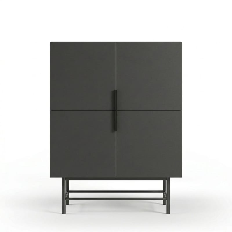 Truvia Sideboard 100x128x40 cm - antracit svart - Förvaring - Förvaringsmöbler - Sideboard & skänk