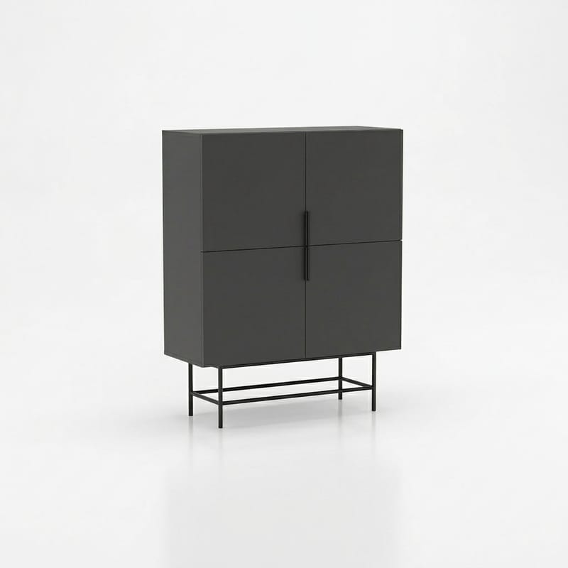 Truvia Sideboard 100x128x40 cm - antracit svart - Förvaring - Förvaringsmöbler - Sideboard & skänk