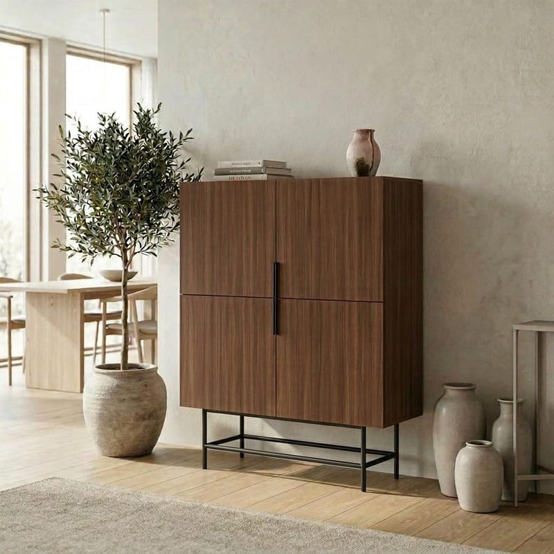 Truvia Sideboard 100x128x40 cm - Milano valnöt svart - Förvaring - Förvaringsmöbler - Sideboard & skänk