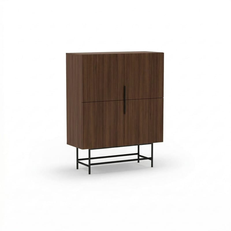 Truvia Sideboard 100x128x40 cm - Milano valnöt svart - Förvaring - Förvaringsmöbler - Sideboard & skänk