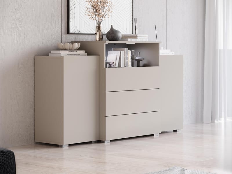 Urbanie Byrå 150 cm med LED - beige - Förvaring - Förvaringsmöbler - Sideboard & skänk