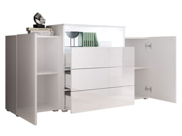 Urbanie Byrå 150 cm med LED - grå, brun - Förvaring - Förvaringsmöbler - Sideboard & skänk