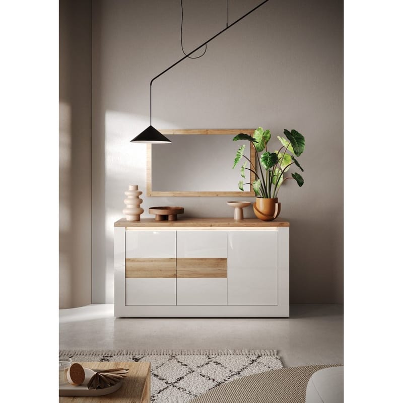 Vandesar Skänk 160 cm - Natur/Vit - Förvaring - Förvaringsmöbler - Sideboard & skänk