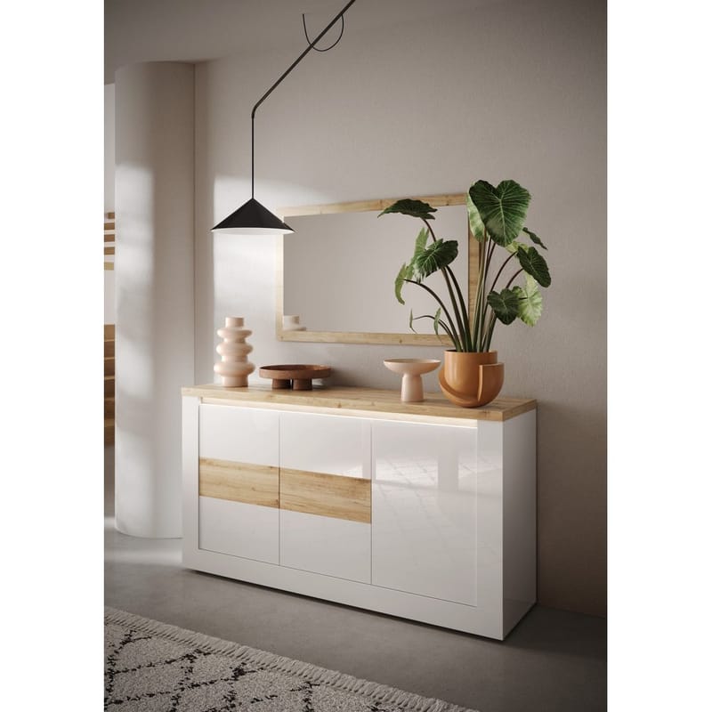 Vandesar Skänk 160 cm - Natur/Vit - Förvaring - Förvaringsmöbler - Sideboard & skänk