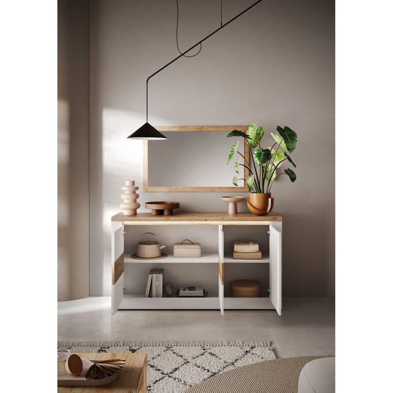 Vandesar Skänk 160 cm - Natur/Vit - Förvaring - Förvaringsmöbler - Sideboard & skänk