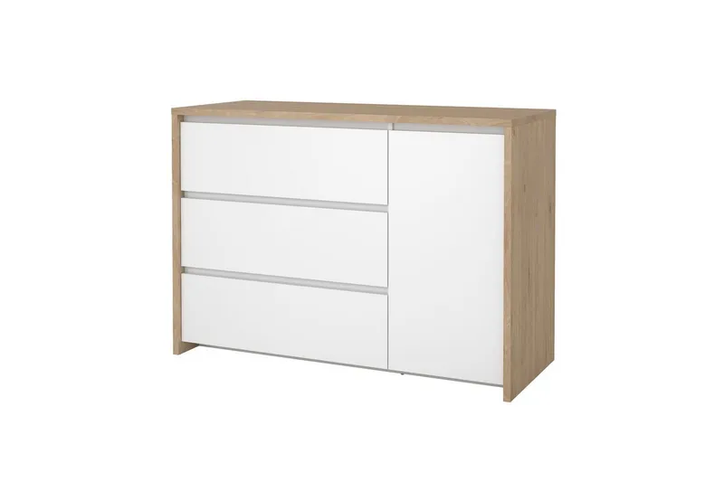 Varun Skänk 119x48 cm - Vit/Natur - Förvaring - Förvaringsmöbler - Sideboard & skänk