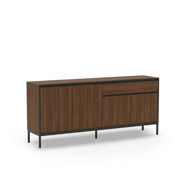 Velar Konsol 180x80x40 cm - Milano Walnut, Wood Black, Black - Förvaring - Förvaringsmöbler - Sideboard & skänk