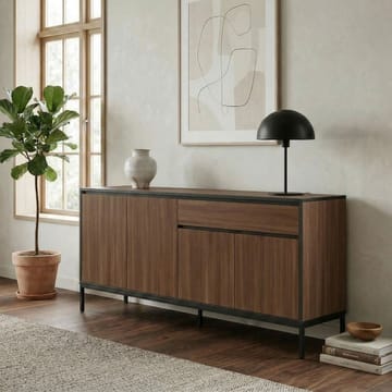 Velar Konsol 180x80x40 cm - Milano Walnut, Wood Black, Black - Förvaring - Förvaringsmöbler - Sideboard & skänk