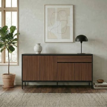 Velar Konsol 180x80x40 cm - Milano Walnut, Wood Black, Black - Förvaring - Förvaringsmöbler - Sideboard & skänk