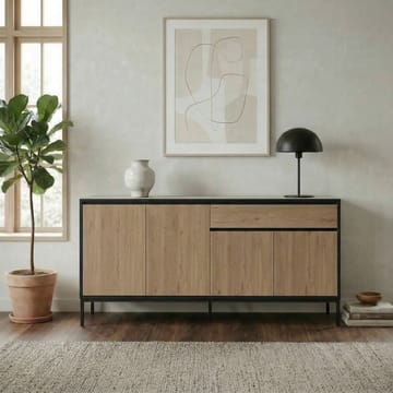 Velar Konsol 180x80x40 cm - Naturlig ek, Wood Black, svart - Förvaring - Förvaringsmöbler - Sideboard & skänk
