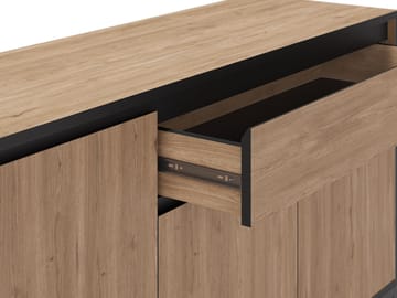 Velar Konsol 180x80x40 cm - Naturlig ek, Wood Black, svart - Förvaring - Förvaringsmöbler - Sideboard & skänk