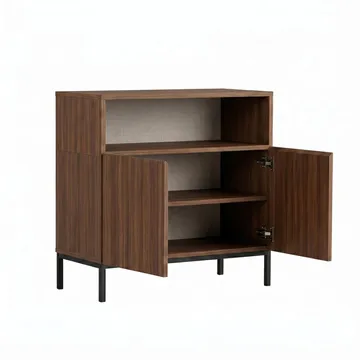 Vindor Sideboard 80x80x40 cm - Milano Walnut och svart - Förvaring - Förvaringsmöbler - Sideboard & skänk