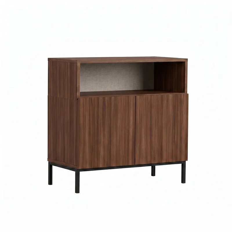 Vindor Sideboard 80x80x40 cm, Milano Walnut och svart