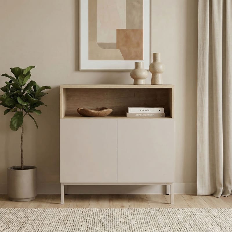 Vindor Sideboard 80x80x40 cm - Sandsten Safir Ek - Förvaring - Förvaringsmöbler - Sideboard & skänk