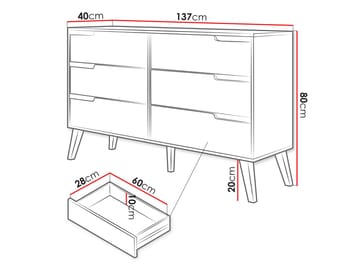Virello Skänk 137 cm - brun - Förvaring - Förvaringsmöbler - Sideboard & skänk