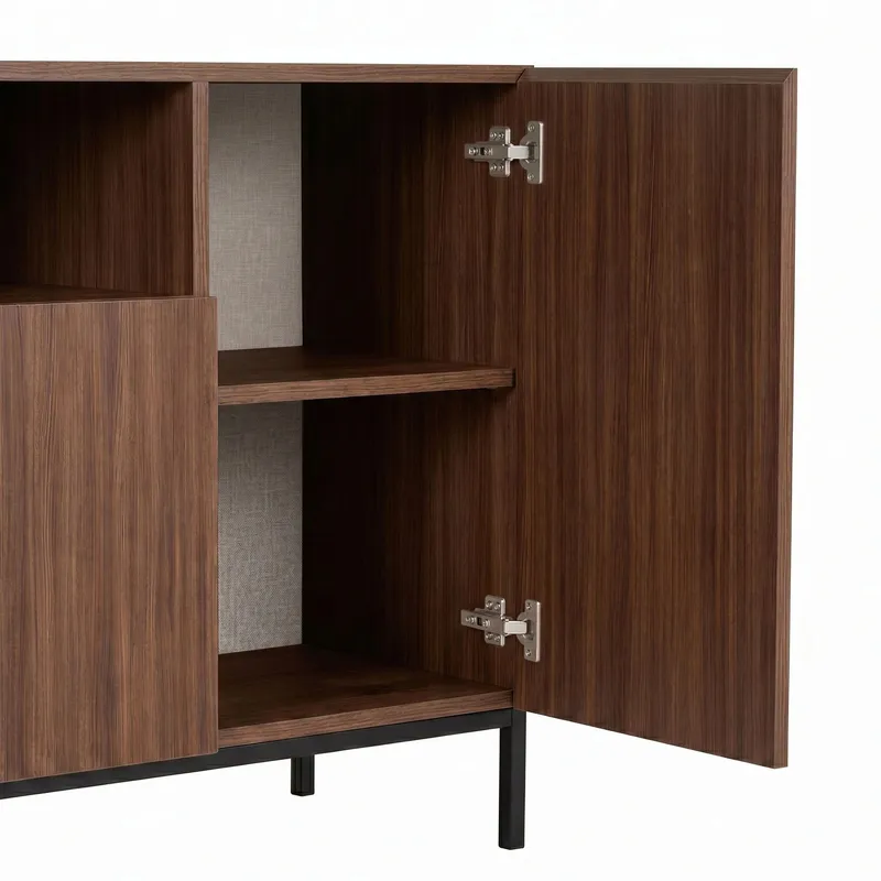 Yldran Konsolbord 160x80x40 cm - Milano Walnut och svart - Förvaring - Förvaringsmöbler - Sideboard & skänk