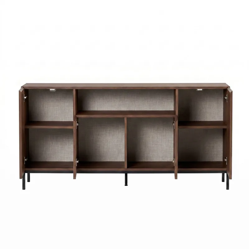 Yldran Konsolbord 160x80x40 cm - Milano Walnut och svart - Förvaring - Förvaringsmöbler - Sideboard & skänk