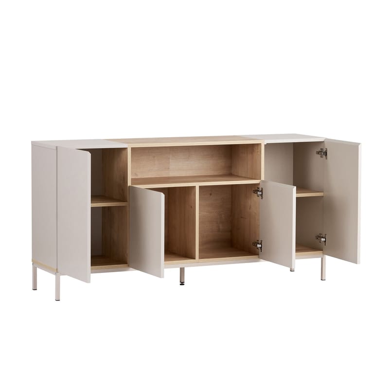 Yldran Konsolbord 160x80x40 cm - Sandstone och Sapphire Oak - Förvaring - Förvaringsmöbler - Sideboard & skänk