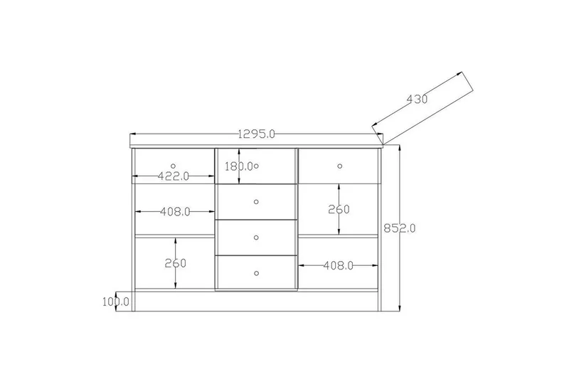 Zavira Byrå 130 cm - Matt Vit - Förvaring - Förvaringsmöbler - Byrå
