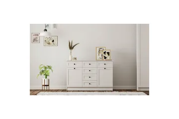 Zavira Byrå 130 cm - Matt Vit - Förvaring - Förvaringsmöbler - Byrå
