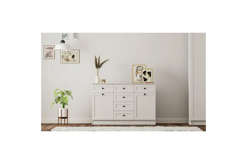 Zavira Byrå 130 cm - Matt Vit - Förvaring - Förvaringsmöbler - Byrå
