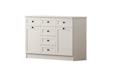 Zavira Byrå 130 cm - Matt Vit - Förvaring - Förvaringsmöbler - Byrå