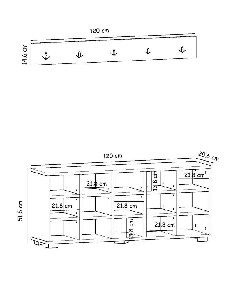 Gending Skoskåp 120 cm - Förvaring - Hallförvaring
