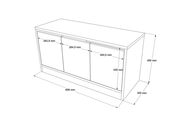 Andifli Skoskåp 89,6x45,8 cm - Brun - Hallförvaring - Skobänk & skohylla med bänk