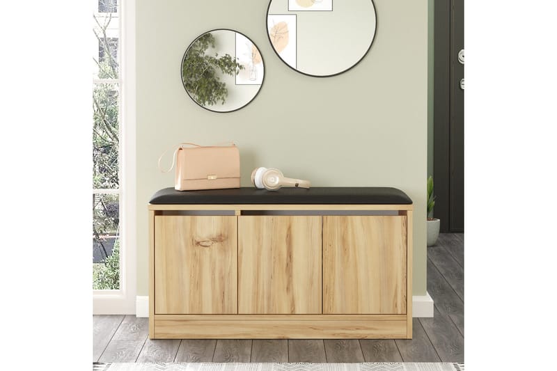 Andifli Skoskåp 89,6x45,8 cm - Brun - Förvaring - Hallförvaring