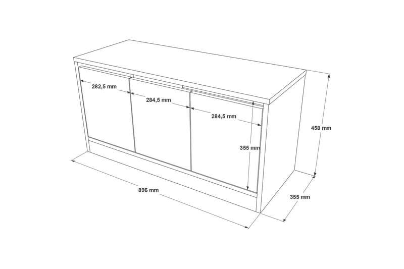 Andifli Skoskåp 89,6x45,8 cm - Brun - Förvaring - Hallförvaring
