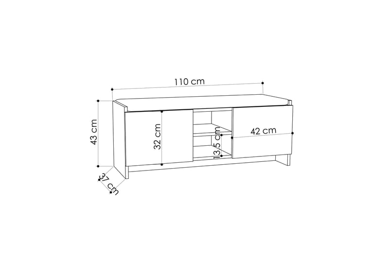 Homitis Skohylla - Grå/trä - Förvaring - Hallförvaring
