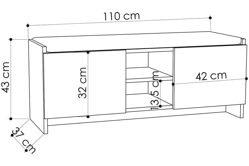 Homitis Skohylla med Förvaring - Vit - Förvaring - Hallförvaring