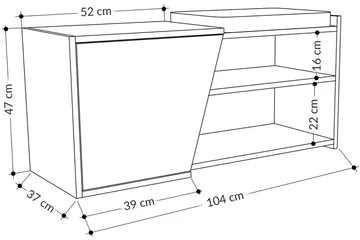 Jektvik Skoskåp 104x37 cm - Trä/natur - Förvaring - Hallförvaring