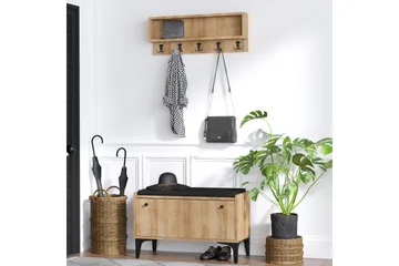 Mamerto Skoskåp 80x36 cm - Natur - Förvaring - Hallförvaring